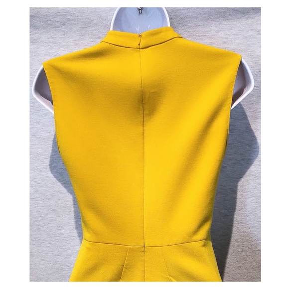Zara Yellow Tube Dress with Bow Detail - Picture 11 of 12